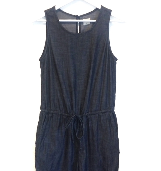 GAP Pants - GAP 1989 Denim Look Drawstring Jumpsuit Size Small